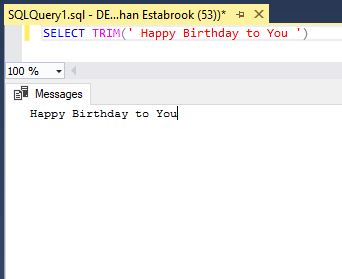 Karakter Råd uhøjtidelig Microsoft SQL Server Sample Code - TRIM